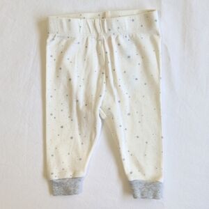 joe fresh star print neutral cotton joggers pants 0-3 months baby unisex